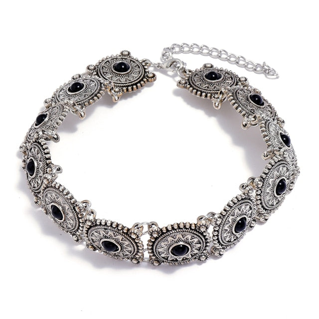 Boho Choker Necklace Women Statement Jewelry-Necklaces Vintage-Silver black-All10dollars.com