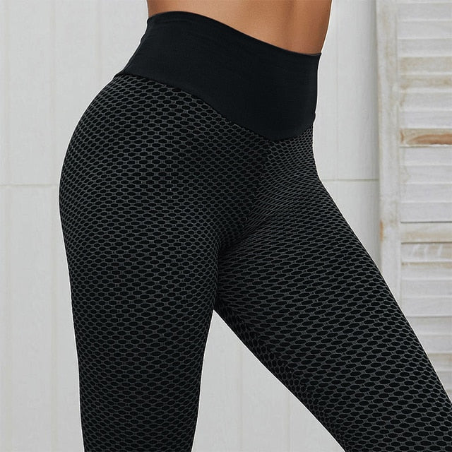 Push Up Butt Crack Leggings Seamless Workout Pants-Black-S-All10dollars.com