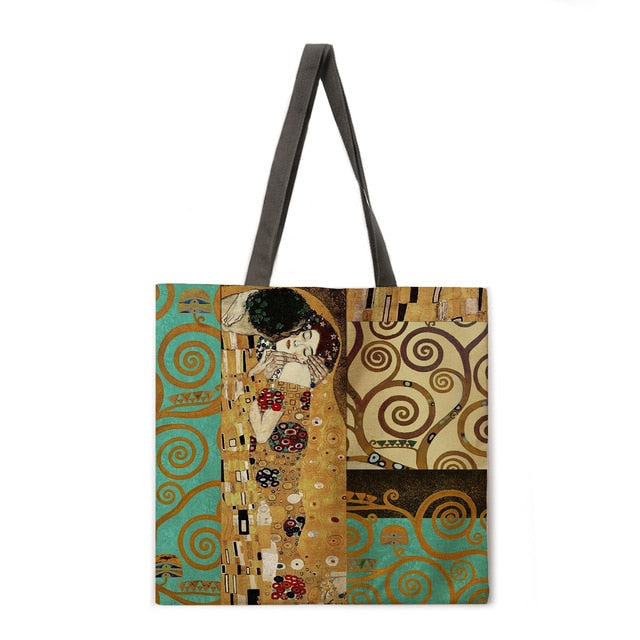 Reusable shopping Tote Bags Ethnic Print-Women Handbags-16-L-All10dollars.com