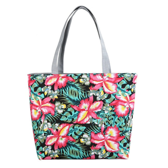 Women's Printed Canvas Tote Bag-Women Handbags-Style 1-All10dollars.com