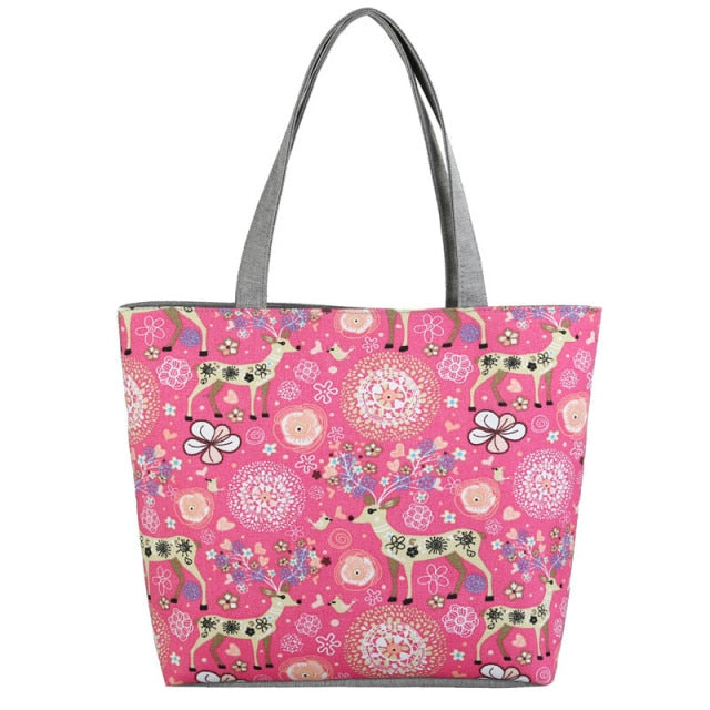 Women's Printed Canvas Tote Bag-Women Handbags-Style 5-All10dollars.com