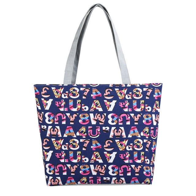 Women's Printed Canvas Tote Bag-Women Handbags-Style 3-All10dollars.com