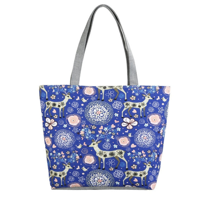 Women's Printed Canvas Tote Bag-Women Handbags-Style 4-All10dollars.com