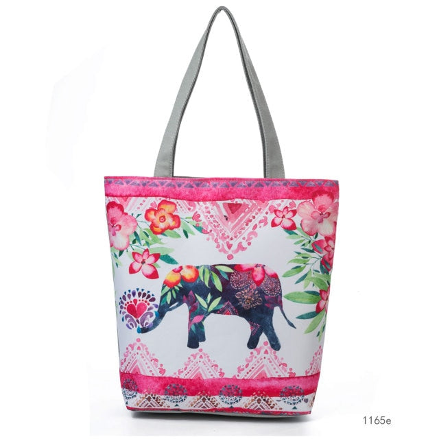 Large Cat Printed Fabric Eco Handbag-handbag-1165e-All10dollars.com