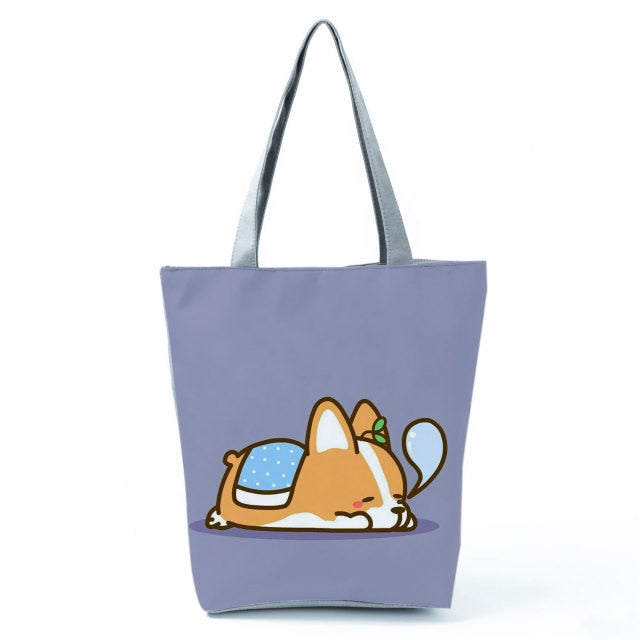 Large Cat Printed Fabric Eco Handbag-handbag-hl1283-All10dollars.com