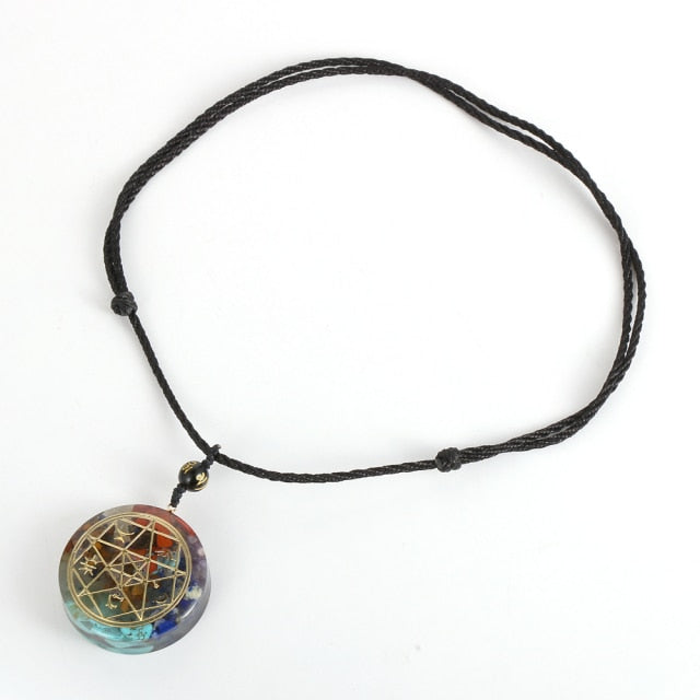 Natural Stone Tree of life Necklace Healing Epoxy Pendant Jewelry-N0258 Five Elements-All10dollars.com