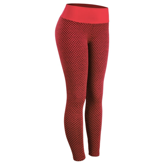 Push Up Butt Crack Leggings Seamless Workout Pants-Red-L-All10dollars.com