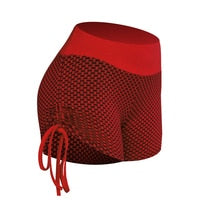 Push Up Butt Crack Leggings Seamless Workout Pants-Red Shorts-L-All10dollars.com