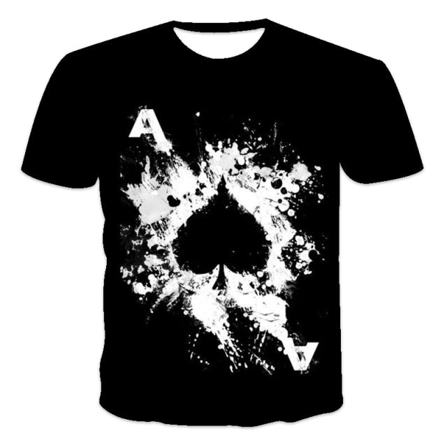 Spade Printed T-shirt Street wear-men spasde-yel30057-XS-All10dollars.com