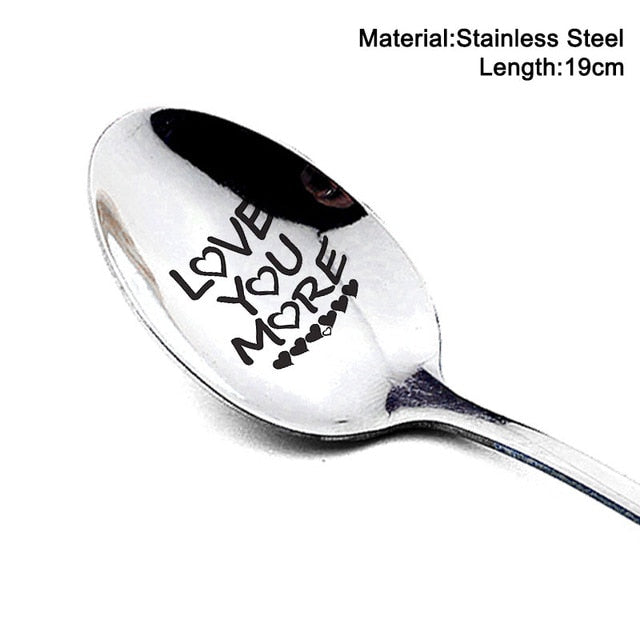 Valentines Day Gift Stainless Steel Coffee Spoon Anniversary Gift for Boyfriend Girlfriend Wedding Party-gifts-Style4-All10dollars.com