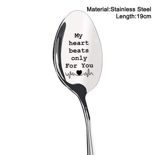 Valentines Day Gift Stainless Steel Coffee Spoon Anniversary Gift for Boyfriend Girlfriend Wedding Party-gifts-Style6-All10dollars.com