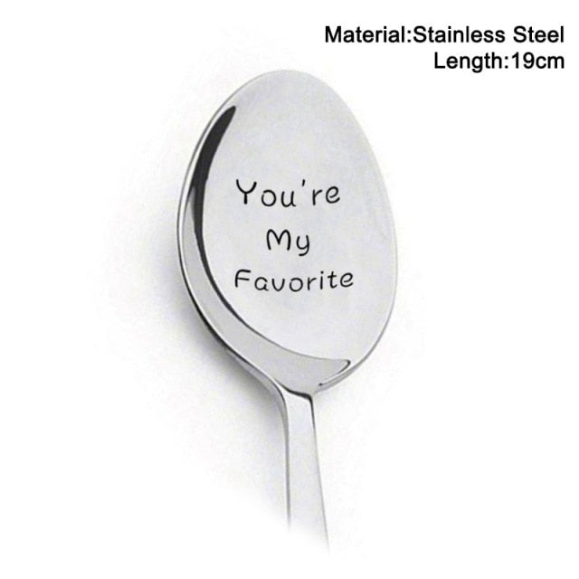 Valentines Day Gift Stainless Steel Coffee Spoon Anniversary Gift for Boyfriend Girlfriend Wedding Party-gifts-Style8-All10dollars.com