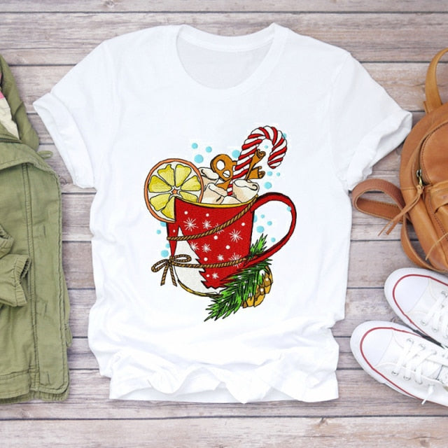 Unisex Christmas Clothing Winter T-shirts Top Ladies Graphic Tees-christmas tees-CZ23749-XXL-All10dollars.com