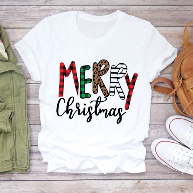 Unisex Christmas Clothing Winter T-shirts Top Ladies Graphic Tees-christmas tees-CZ23733-XXL-All10dollars.com