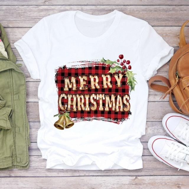 Unisex Christmas Clothing Winter T-shirts Top Ladies Graphic Tees-christmas tees-CZ23737-XXL-All10dollars.com