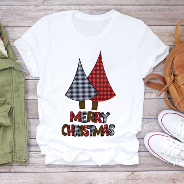 Unisex Christmas Clothing Winter T-shirts Top Ladies Graphic Tees-christmas tees-CZ23738-XXL-All10dollars.com