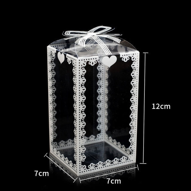 5pcs New Clear PVC Box Packing Wedding/Christmas Gift Packaging-gift packaging-L-7X7X12CM-All10dollars.com