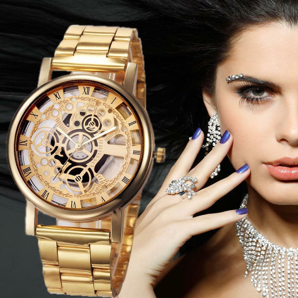 Unisex Mechanical Luxury Stainless Steel Watch-wrist watch-Gold-All10dollars.com