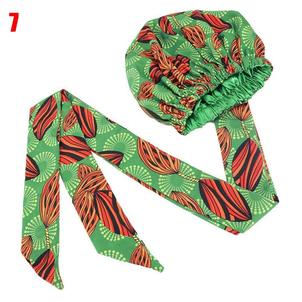 Hair Bonnet Turban Ankara Print-turbans-green-All10dollars.com